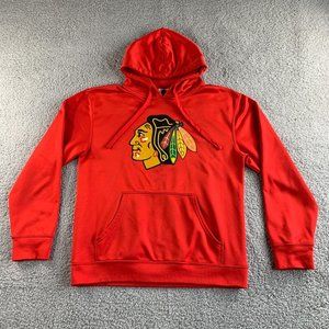 NHL Hoodie Sweatshirt Mens Medium Red Native Indian Hockey Sport Knights Apparel